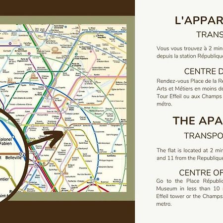 Appart 4Pers#1 Bedroom#Republique#Paris 3 Экстерьер фото